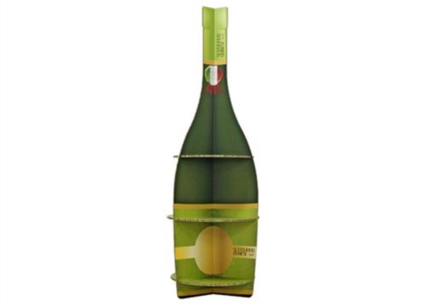 Espositore sagomato a forma di bottiglia| Packaging - Espositori - Bag in Box 